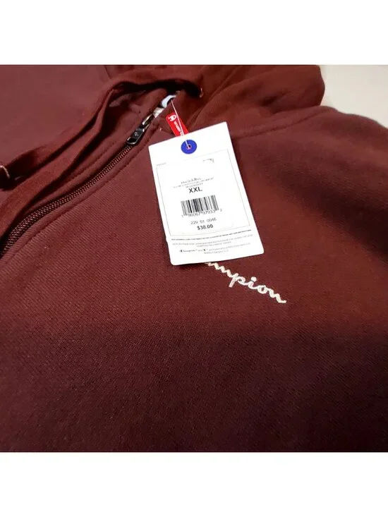 Champion Women Maroon Hoodie Size XXL Loose Fit Cotton Blend USA Athlete - Picture 6 of 11